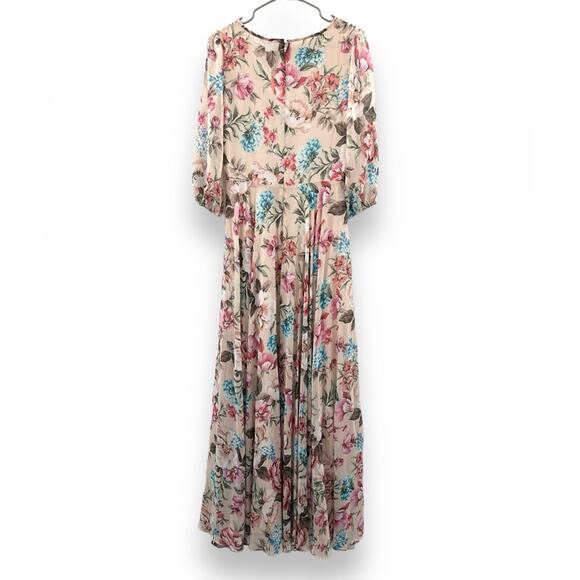 Yumi Kim Full of‎ Love Blush Floral Print 3/4 Sleeve Woodstock Maxi Dress S NEW - Picture 5 of 10